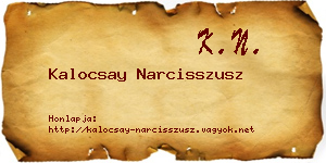 Kalocsay Narcisszusz névjegykártya
